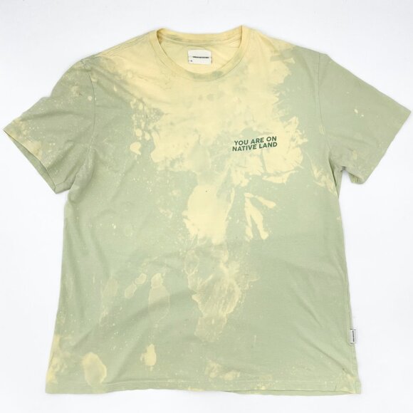 Urban Native Era T-Shirt You Are On Native Land Tie-Dye Men Size Large FLAWS - Picture 1 of 13